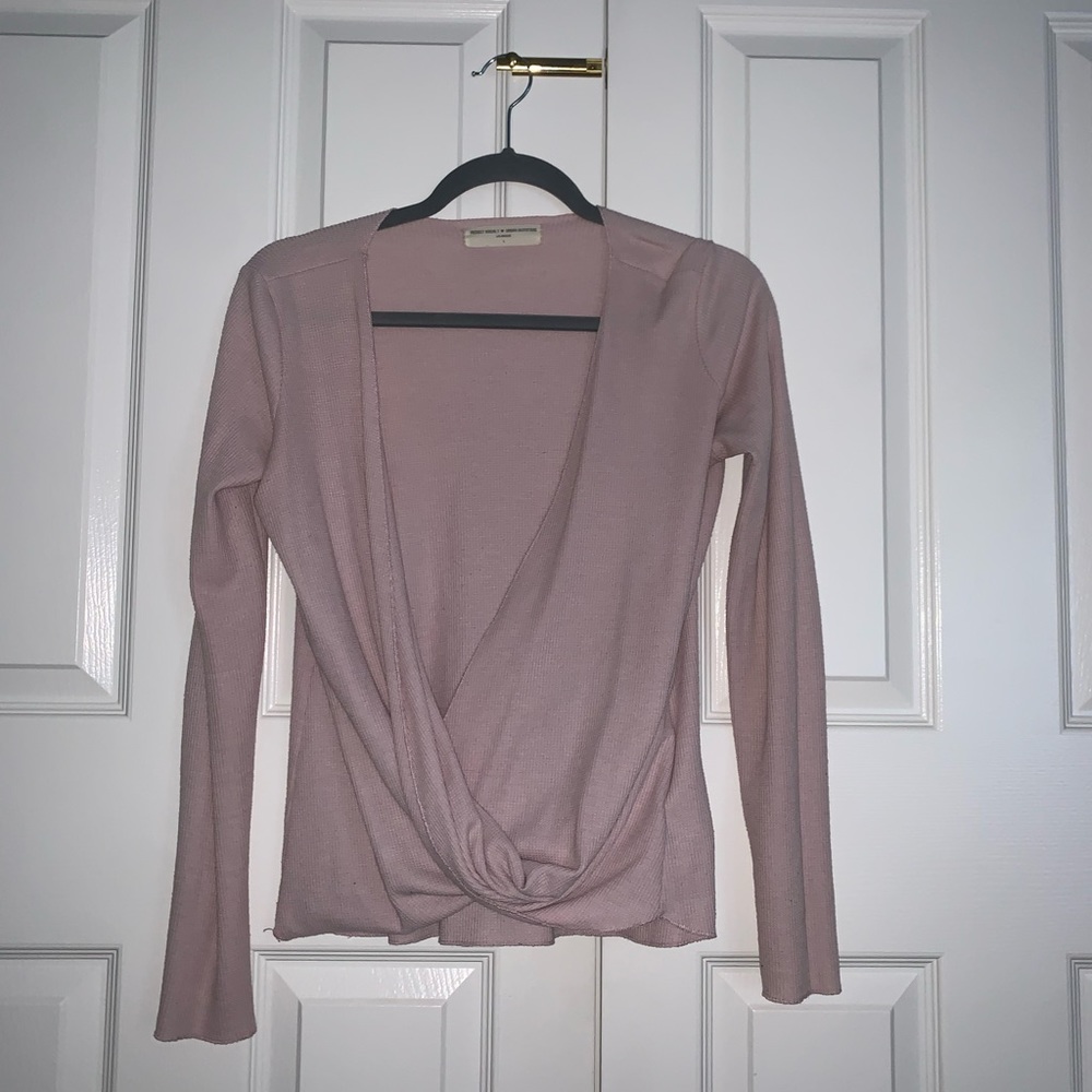 Light pink waffle long sleeve urban outfitters